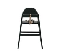 Safetots Chaise Haute en Bois Facilement Empilable, pour Bébés et Tout-Petits, Élégante et Pratique, Idéale pour Maison ou Restaurant, Couleur Noir