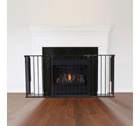 Safetots Garde-Feu Multi-Panneaux, Sécurité pour Enfants et Animaux, Garde-Feu pour Cheminées, Installation Facile, 38cm Profondeur x 138cm Largeur, 70cm de Hauteur, Couleur Noir