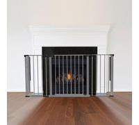 Safetots Garde-Feu Multi-Panneaux, Sécurité pour Enfants et Animaux, Garde-Feu pour Cheminées, Installation Facile, 38cm Profondeur x 138cm Largeur, 70cm de Hauteur, Couleur Gris