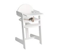 Safetots Grow With Me Chaise haute évolutive en bois, Blanc, pour bébé et tout-petit, se transforme en chaise pour enfant, élégante et pratique