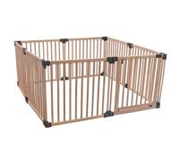 Safetots Playpen en Bois, Parc pour Bébés et Aire de Jeu pour Tout-Petits, 160cm x 160cm x 76cm de Hauteur, Couleur Bois Naturel