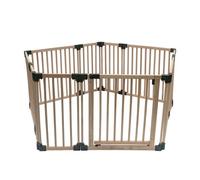 Safetots Playpen en Bois Pentagone, Parc pour Bébés, 5 x 120cm de Largeur x 76cm de Hauteur, Couleur Bois Naturel