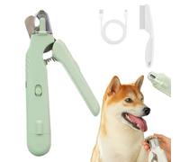 Safetrim - Outil De Coupe Des Griffes Doux Et Maîtrisé Pour Animaux, Lime À Ongles Intégrée Avec Protection Et Lumière, Pour Une Coupe Des Ongles Sûre Et Sans Danger, Un Faible Niveau Sonore (Green)