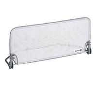 Safety 1st – Barrière de lit 90 cm, inclinable, auto-verrouillage, tissu maille lavable, gris/blanc
