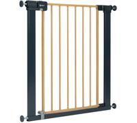 SAFETY 1st Barrière de sécurité enfant Easy Close effet bois, 73-80 cm - pression, sans vis ni perçage - (max. 136 cm)
