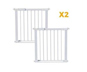SAFETY 1ST Barrière de sécurité enfant Flat Step Barrière Métal Lot de 2 - Blanc