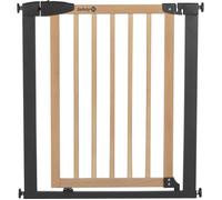 SAFETY 1ST Barrière Simply Close wood & Metal, Pression, 73-80 cm (94cm si extension), sans perçage, Ouverture d'une Main, Bois