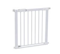 Safety 1st Flat Step Gate, Barrière Escalier Enfant à Pression 73-80 cm (max 101 cm), Barre de Marche Plate, Barrière de Sécurité Bébé "Laisser Ouvert", S'ouvre d'une Main, Sans vis ni Perçage, Blanc