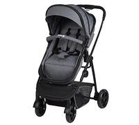 Safety 1st Hello Poussette 2 en 1 Duo réversible et inclinable, siège transformable en nacelle, chancelière, poussette et adaptateurs de siège bébé inclus, noir chic