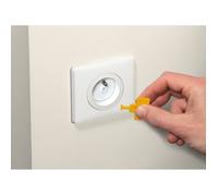 Safety 1st – Lot de 12 cache-prises avec clés – Blanc