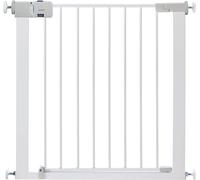 Safety 1st SecureTech Gate, Barrière Escalier Enfant à Pression, 73-80 cm (max. 136 cm), Barrière de Sécurité Enfant, Ouverture d'une Main, Sans vis ni Perçage, Double Verrouillage, Blanc