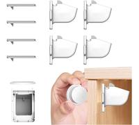 Safety Baby Cupboard Door Lock - Child Safety Drawer Locks Magnetic Cabinet Locks,Set Of 4 Magnetic Locks For Cabinet And Drawer,No Drilling,