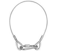 Safety Cable 5 mm - BGV-C1 - 100 cm Argent