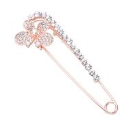 Safety Cardigan Scarf Tie Pin Creative Crystal Brooches Shawl Rhinestone Boutonniere Lapel Pins