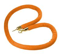 Safety Crowd Control Queue Line Barrier Rope,Velvet Hanging Stanchion Rope Foam Core, VIP Entry Divider Rope for Bank Hotel Hospital(Orange,1.7m/5.6ft/67inch)