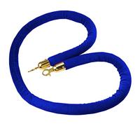 Safety Crowd Control Queue Line Barrier Rope,Velvet Hanging Stanchion Rope Foam Core, VIP Entry Divider Rope for Bank Hotel Hospital(Blue,0.6m/2ft/24inch)