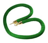 Safety Crowd Control Queue Line Barrier Rope,Velvet Hanging Stanchion Rope Foam Core, VIP Entry Divider Rope for Bank Hotel Hospital(Green,1.7m/5.6ft/67inch)
