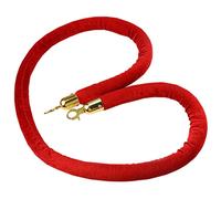 Safety Crowd Control Queue Line Barrier Rope,Velvet Hanging Stanchion Rope Foam Core, VIP Entry Divider Rope for Bank Hotel Hospital(Red,2.2m/7.2ft/86.6inch)