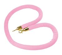 Safety Crowd Control Queue Line Barrier Rope,Velvet Hanging Stanchion Rope Foam Core, VIP Entry Divider Rope for Bank Hotel Hospital(Pink,1m/3.3ft/39inch)