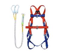 Safety Harness - 78.74 inches 5-Point Full Body Roofing Harness for Climbing Arborist Use, Adjustable Shoulder Straps with Flexible Lanyard Rope Gear for Roof Hunting Seguridad
