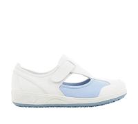 SAFETY JOGGER Chaussure de Sécurité pour Femme - Camille - Chaussure de Travail Légère et Confortable avec Scratch - Idéales pour Infirmières et Cuisine - Antidérapantes - Oxypas, Bleu, 36 EU