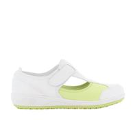 SAFETY JOGGER Chaussure de Sécurité pour Femme - Camille - Chaussure de Travail Légère et Confortable avec Scratch - Idéales pour Infirmières et Cuisine - Antidérapantes - Oxypas, Vert, 36 EU