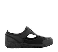 SAFETY JOGGER Chaussure de Sécurité pour Femme - Camille - Chaussure de Travail Légère et Confortable avec Scratch - Idéales pour Infirmières et Cuisine - Antidérapantes - Oxypas, Noir, 42 EU