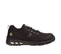 SAFETY JOGGER Chaussures de Sécurité - ECOFITZ S1P - Chaussures de Travail avec Embout d'acier pour Hommes et Femmes, Semelle Intermédiaire en Acier, en Matériau Recyclé, Antidérapantes, Noir, EU 37