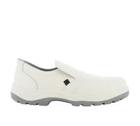 SAFETY JOGGER S2 Chaussures de Sécurité Hommes avec Embout en Acier 43 EU - X0500 - Chaussure de Travail Antidérapante Femmes, Sabot de Sécurité en Cuir, Antibactérien, Résistant à l’Eau, Blanc