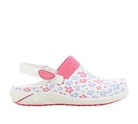 SAFETY JOGGER Sabots de sécurité Femmes - Dany - Chaussure de Travail légère et Confortable à Velcro, idéale infirmières ou Cuisine, antidérapante et Absorbant Chocs, Oxypas, Fleurs Rose, EU 36
