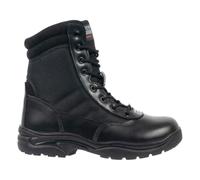 SAFETY JOGGER TACTIC - Bottes tactiques - Bottes d'uniforme avec fermeture éclair - Légères et respirantes - Bottes de combat confortables - Noires - Idéales pour la police ou les pompiers, Noir , 37