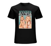 SAFETY LOCK Jennifer Aniston 90's Vintage T-Shirt Graphics t Shirt Workout Shirts for Men Black M