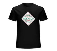 SAFETY LOCK Men's Tomato Tabasco Sauce Pepper Chili Hot Food T Shirt Black L
