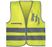 Safety Maker 44567 Gilet de sécurité pour enfants, gilet de sécurité, gilet réfléchissant, réfléchissant pour 3-6 ans, jaune
