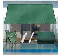 Safety Net Protection Rope Net - 2,8 x 7,5 m UV Block Sun Shade Sail, Breathable Pergola Cover for Outdoor Patio, Garden, Backyard, Dark Green with Cable Ties