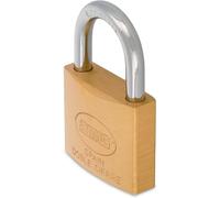 Safety Padlock-Includes 2 Keys-Ideal For Lockers And Suitcases-Treated Steel Shackle-40mm-Matte Brass
