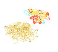 Safety Pins Sewing Tailoring Scarf Pins Durable Rustproof Secure Fastening for Crafting Sewing Jewelry Making Iron Plastic 200 Pieces (50 plastic gourds/50 gold iron gourd pins)