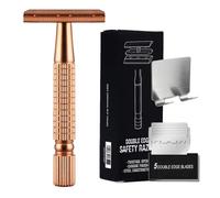 Safety Razor Men - Double Edge Safety Razor | Double Edge Beard Trimmer | Face Shaver | Safety Shaving Razors With 5 Refills For Smooth Close Shave Experience For Him