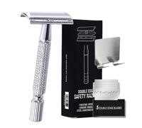 Safety Razor Men - Double Edge Safety Razor | Double Edge Beard Trimmer | Face Shaver | Safety Shaving Razors With 5 Recharges For Smooth Close Shave Experience For Him