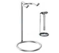 Safety Shaver Stand - Stainless Steel 5x12cm | Long Handle Razor Holder, Shaver Storage Display Stand, Portable Counter Organizer | Bathroom Accessories for Men Travel Home Grooming
