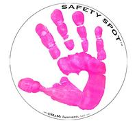 Safety Spot Aimant - Empreinte de main d'enfants pour la sécurité du parking - Fond blanc (rose)