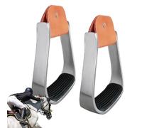 Safety Stirrups, Cushioned Aluminum Riding Gear, Sturdy Stable Equipment, Anti Slip Equestrian Safety Stirrups for Horses, Farm, Ranch, Trail, Competition and Training Riders, 4.72 Inches