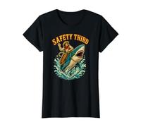 Safety Third Funny Cowboy Shark Rodeo Western Silly Meme T-Shirt Graphique avec Valeur