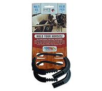 Safety Tie Attache Sécurité Cheval Libération Rapide Lot de 2 Noir | Attache de sécurité pour cheval à 5 niveaux de tension, se libère en cas de forte traction, portable et réutilisable