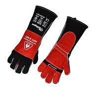 SAFEYEAR 932°f / 500°c, gants de soudage forgés en cuir, coutures Kevlar, gants de travail Extreme résistant à la chaleur et au feu pour le soudage, cheminée, four, Grill, barbecue, 16in / 40cm