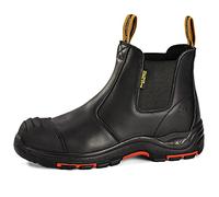 SAFEYEAR Bottes de sécurité résistantes à l'eau [certifiées CE] - 8025 Free Sock S3 Site Chaussures de sécurité légères, Cuir nubuck noir, 38 EU
