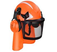 Safeyear Casque de Sécurité Forestier pour Bûcheron - Protection Complète avec Visière Débroussailleuse et Anti-Bruit EN352-3, Certifié EN397/EN1731 - Idéal pour Tronçonnage et Débroussaillage