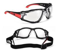 SAFEYEAR lunettes de sécurité de travail transparentes anti-buée, Anti-rayures, UV 400, résistantes aux chocs. CE EN166 lunettes de protection-pour DIY, laboratoire, homme & femme lunettes de sport