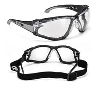SAFEYEAR lunettes de sécurité de travail transparentes anti-buée, Anti-rayures, UV 400, résistantes aux chocs. CE EN166 lunettes de protection - pour DIY, chimie de laboratoire, lunettes de sport