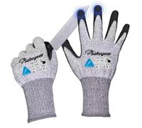SAFEYEAR Safeyer grade 5 gants de travail anti - coupure pour hommes et femmes, gants de sécurité antidérapants pour adultes, blider Heavy Machinery GLOVES, Forest Farm, construction, noir, m
